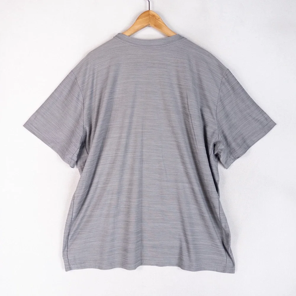 Nike Mens Dri-FIT T-Shirt 3XL Gray Heather Space Dye Short Sleeve Training Top